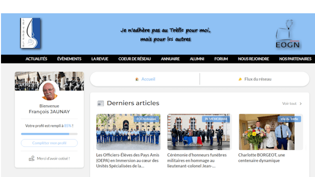 Nouvelle page d'accueil du site